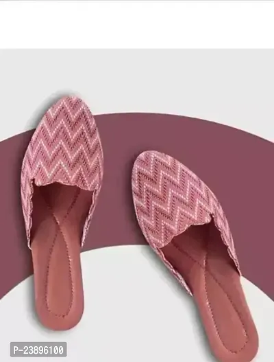 Elegant Pink Synthetic Fashion Flats For Women-thumb0