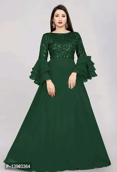Fancy Georgette Gown For Womengirl-thumb0