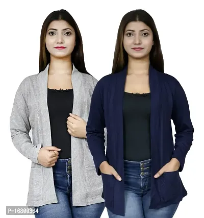 KG Best Collection Women Pocket Shrug Pack of Two-thumb0