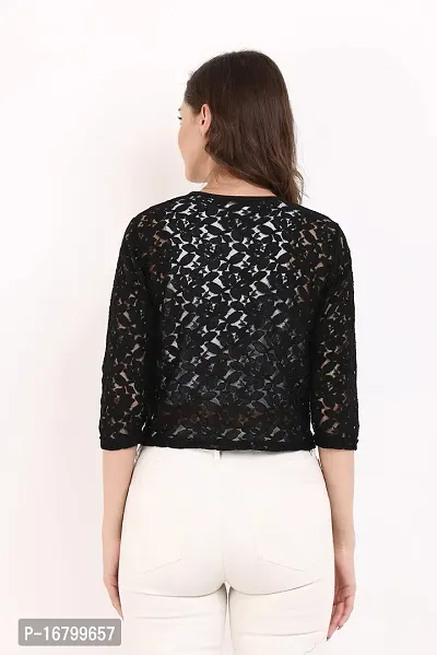 KG Best Collection Women Lace 3/4th Sleeve Shrug