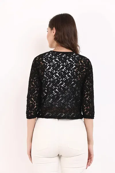 KG Best Collection Women Lace 3/4th Sleeve Shrug