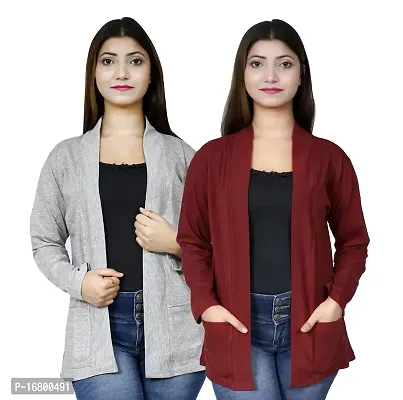 KG Best Collection Women Pocket Shrug Pack of Two