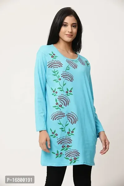 KG Best Collection Wonen's Printed Long T-Shirt Full Sleeve-thumb3