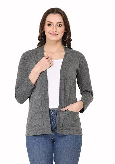 Classy Hangers Women Dark Pocket Shrug