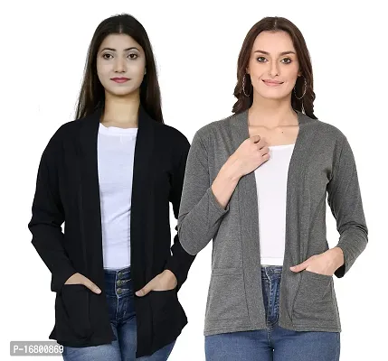 KG Best Collection Women Pocket Shrug Pack of Two