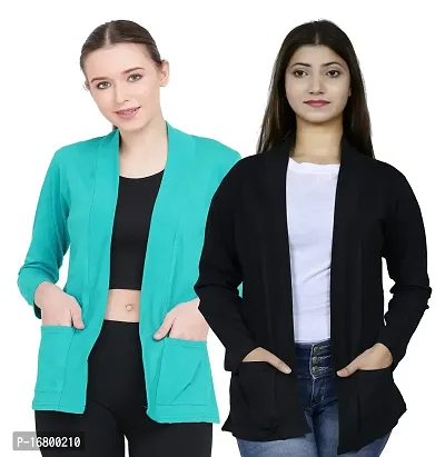 KG Best Collection Women Pocket Shrug Pack of Two-thumb0