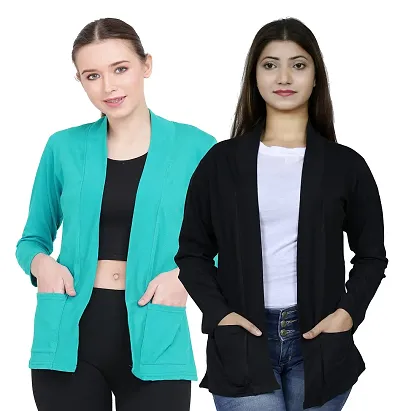 KG Best Collection Women Pocket Shrug Pack of Two