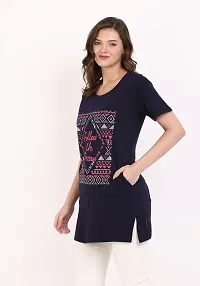 KG Best Collection Women Printed Long Half Sleeve T-Shirt-thumb3