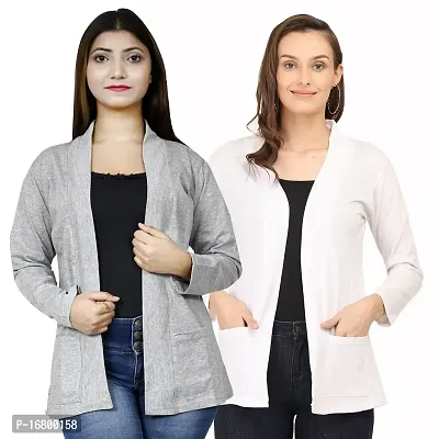 KG Best Collection Women Pocket Shrug Pack of Two-thumb0