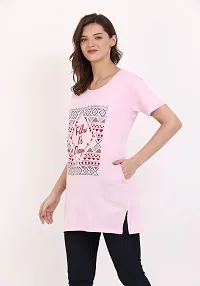 KG Best Collection Women Printed Long Half Sleeve T-Shirt-thumb3