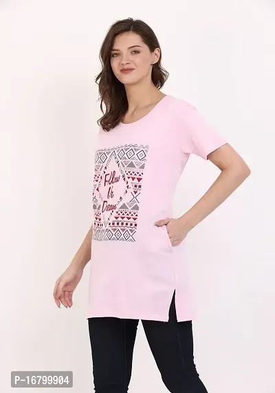 KG Best Collection Women Printed Long Half Sleeve T-Shirt-thumb4