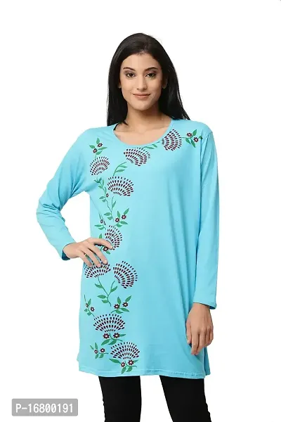 KG Best Collection Wonen's Printed Long T-Shirt Full Sleeve-thumb0