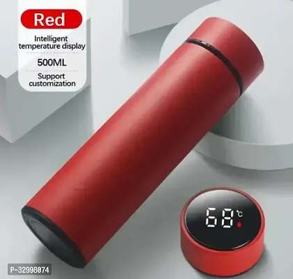 Lambent red stainless steel bottle with LED temperature display-thumb0