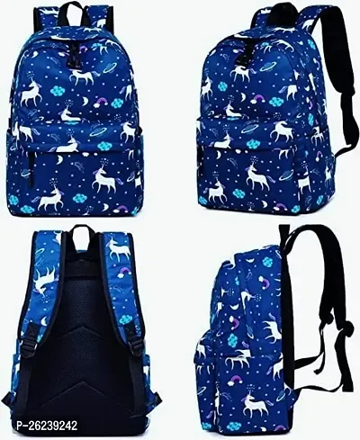 NISHA Waterproof Trendy Women Backpack, Wonderful Bag for Girls School College  Office Bags Unicorn  Blue-thumb4