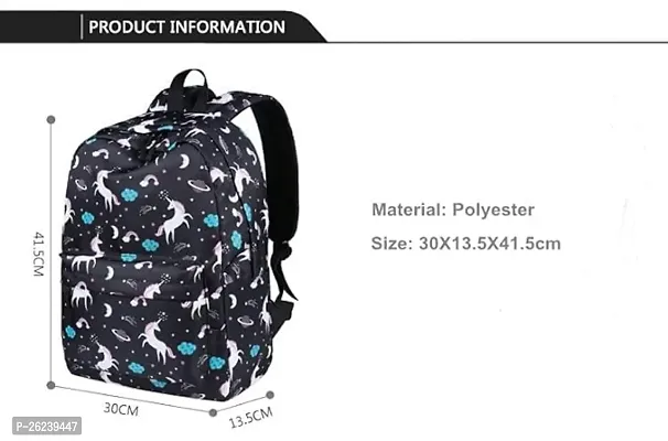 NISHA Waterproof Trendy Women Backpack, Wonderful Bag for Girls School College  Office Bags Black-thumb3