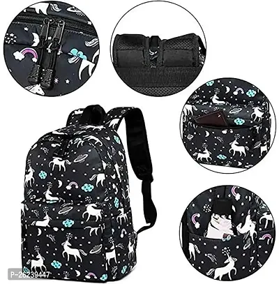 NISHA Waterproof Trendy Women Backpack, Wonderful Bag for Girls School College  Office Bags Black-thumb4