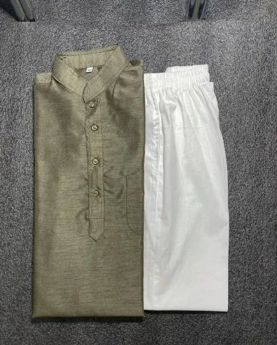 New Launched Silk Blend Kurta Sets For Men 