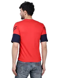 men cotton red round neck oversized comfortable tshirt-thumb1