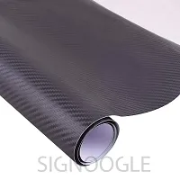 SIGNOOGLE? 3D Black Carbon Fiber Vinyl Car Wrap Sheet Roll Film Car Wrapping Sticker Decal for All Car Bike Mobile Laptop Furniture 24x 200-thumb2