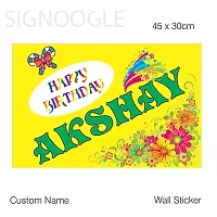 SIGNOOGLE Custom Wall Sticker for Birthday Decoration with Name Boy/Girl Backdrop Decal for Photography Tie Theme Flower (45 x 30 cm)-thumb4