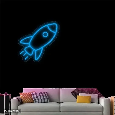 SIGNOOGLE? Rocket Jet Neon LED Strip For Home Shops Wall Decoration (20 x 11.4 Inch)-thumb2