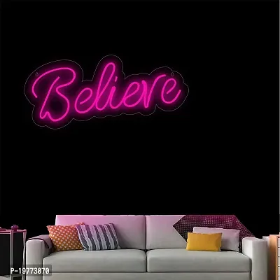 SIGNOOGLE? Believe Quote Neon LED Strip For Home Wall Decoration (L x H 20 x 9 Inch)-thumb2