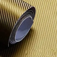 SIGNOOGLE? Carbon Fiber 3D Gold Golden Matte Textured Car Wrapping Wrap Sheet Roll Film Vinyl Sticker Decal for All Car Bike Mobile Laptop Furniture-thumb2