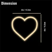 SIGNOOGLE Neon Light Strip Wall Heart Sign for Bedroom Kidsroom Party Hall Office LED Art Indoor Home Decor L X H 15.3 X 15.3 Cms-thumb2