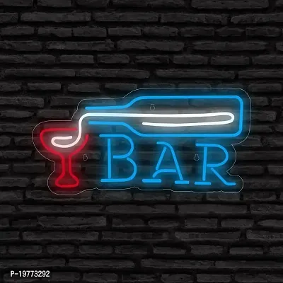 SIGNOOGLE? Bar Bottle Glass Neon LED Strip For Home Wall Decoration (L x H 20 x 9.9 Inch)