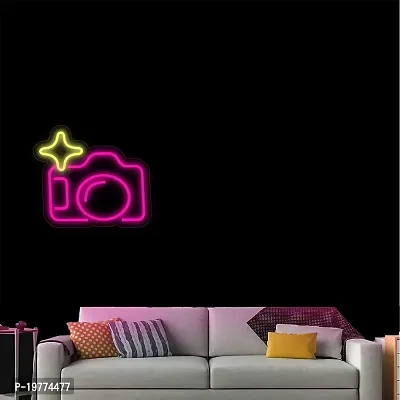 SIGNOOGLE? Camera Neon LED Strip For Home Studio Sign Wall Decoration (L x H 20 x 17.4 Inch)-thumb2