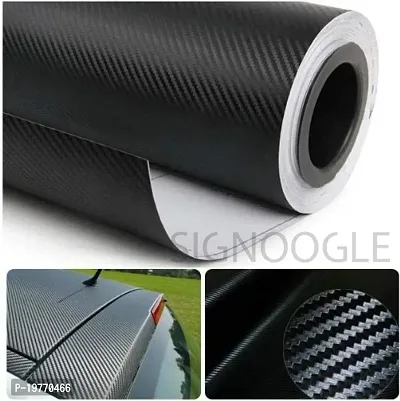 SIGNOOGLE? 3D Black Carbon Fiber Vinyl Car Wrap Sheet Roll Film Car Wrapping Sticker Decal for All Car Bike Mobile Laptop Furniture 24x 200