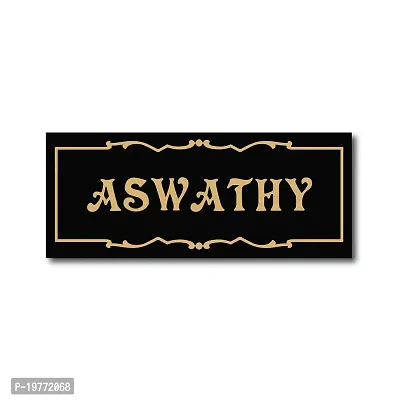 SIGNOOGLE Personalized Name Plates for Home Outdoor Waterproof Acrylic Glass Laminated Name Board for House Family Appt Bungalow 31 cm X 13 cm (Multicolored 5)