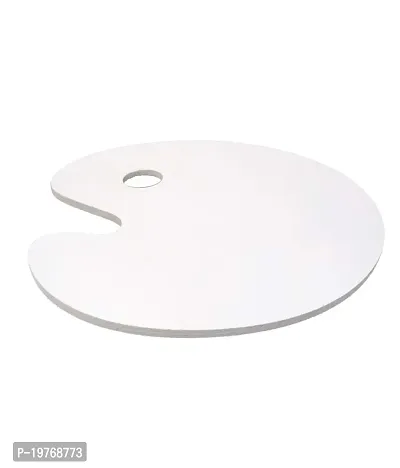 AmericanElm Oval White Colour Palette Oil/Acrylic Paint Tray, Painting Tray for Artist Drawing (12 x 9.5 inch)-thumb0