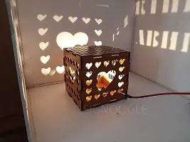 SIGNOOGLE? Wooden Table Lamp, HDF Light emiting I Love You Gift, Love Gifts for Girlfriend, Lover Gifts, Love Gifts (15 x 10 x 10 cm)-thumb2