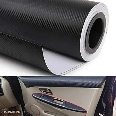 SIGNOOGLE? 3D Black Matte Carbon Fiber Textured Car Wrapping Wrap Sheet Roll Film Vinyl Sticker Decal for All Car Bike Mobile Laptop Furniture