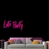 SIGNOOGLE? Lets Party Neon LED Strip For Home Wall Decoration (L x H 20 x 10.1 Inch)-thumb1