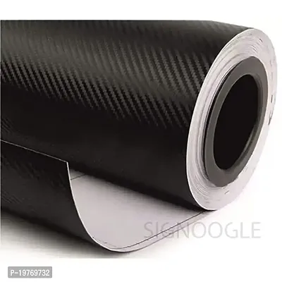 SIGNOOGLE? Carbon Fiber 3D Black Matte Textured Car Wrapping Wrap Sheet Roll Film Vinyl Sticker Decal for All Car Bike Mobile Laptop Furniture