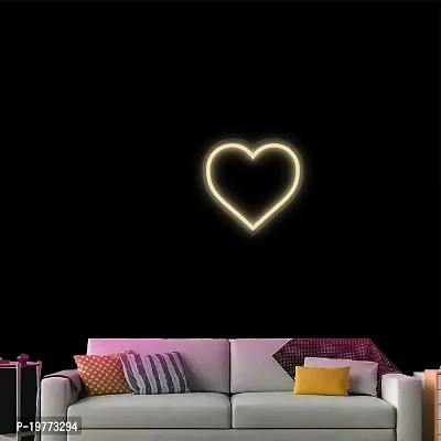 SIGNOOGLE Neon Light Strip Wall Heart Sign for Bedroom Kidsroom Party Hall Office LED Art Indoor Home Decor L X H 15.3 X 15.3 Cms