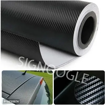 SIGNOOGLE? Carbon Fiber 3D Black Matte Textured Car Wrapping Wrap Sheet Roll Film Vinyl Sticker Decal for All Car Bike Mobile Laptop Furniture 12 x 120 Inch-thumb2