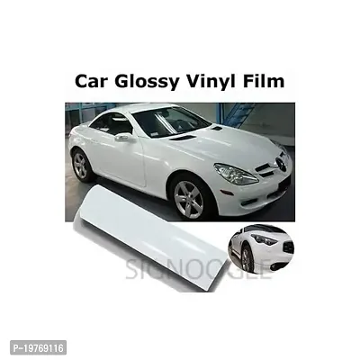 SIGNOOGLE? White Glossy Finish Vinyl Car Wrap Sheet Roll Film Sticker Decal for Warping Car Furniture Laptop Bike-thumb0