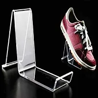 SIGNOOGLE? 10 PCs Acrylic Shoe Display Stand For Shops Book Stand Phone Stand-thumb1