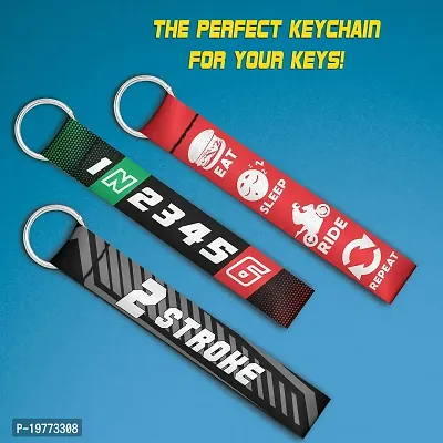 2 Stroke, EAT Sleep Ride Repeat, Gear - Keychain for Bikes - 3 New Premium SBKOFFICIALS Keychains  Key Chain for car.-thumb5