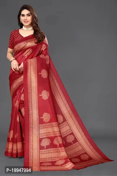 Alluring  Jacquard Saree with Blouse piece For Women-thumb0