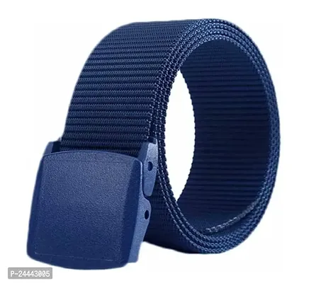 Army Military Style Nylon Webbing Belt, Hole Free Plastic Flap buckle