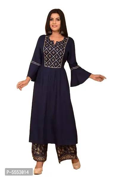 Women Fancy Kurta  Sharara Set-thumb0