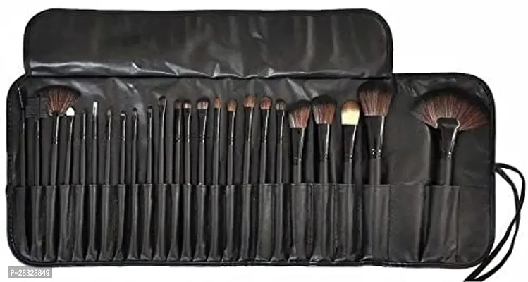 Professional Make Up Brushes Sets With Leather Storage Pouchnbsp;With 3Pcs Makeup Blander Puffnbsp;(Pack Of 24)