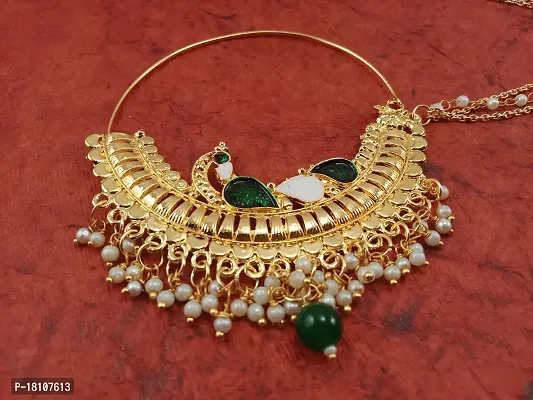 Gold-plated Plated  Green  Metal Nathiya