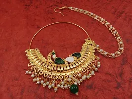 Gold-plated Plated  Green  Metal Nathiya-thumb3