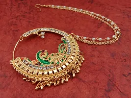 Gold-plated Plated  Green  Metal Nathiya-thumb1