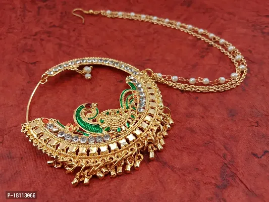 Gold-plated Plated  Green  Metal Nathiya-thumb2